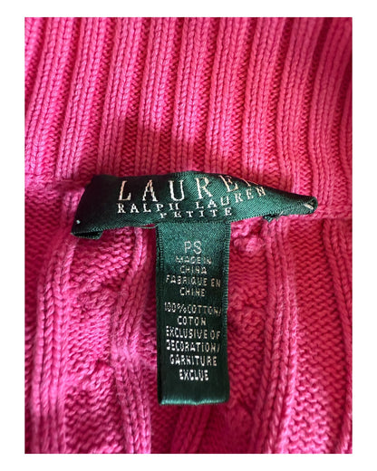 Polo Ralph Lauren Zopfmuster Strickjacke rosa Größe S