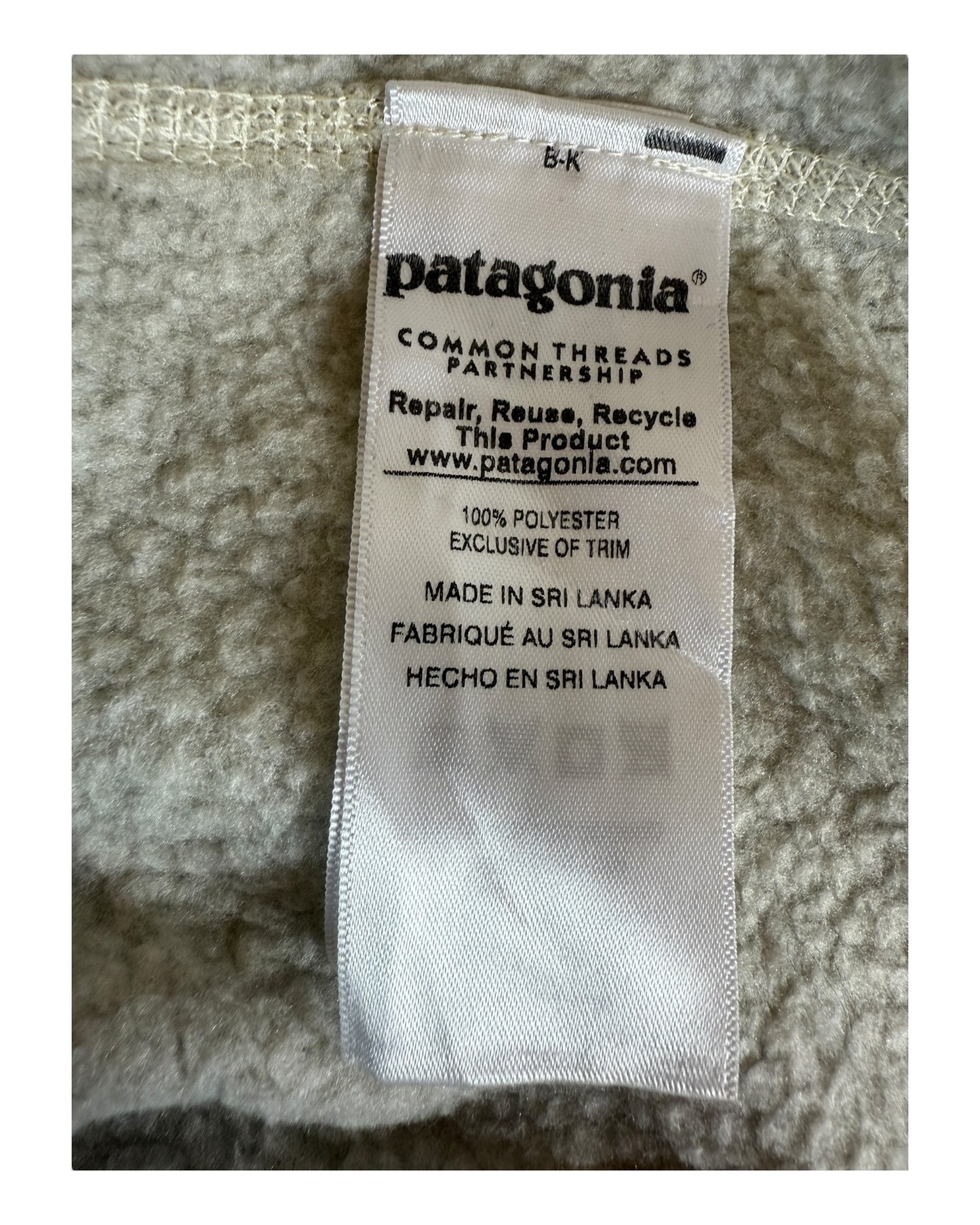 Patagonia Fleece Weste creme Größe M