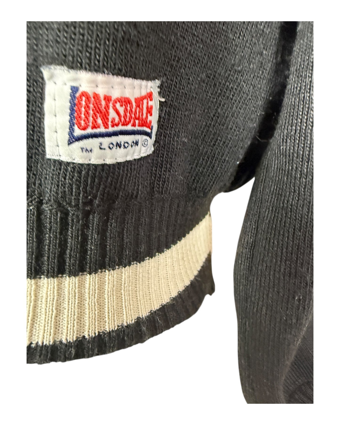 Lonsdale Strickjacke schwarz Größe M