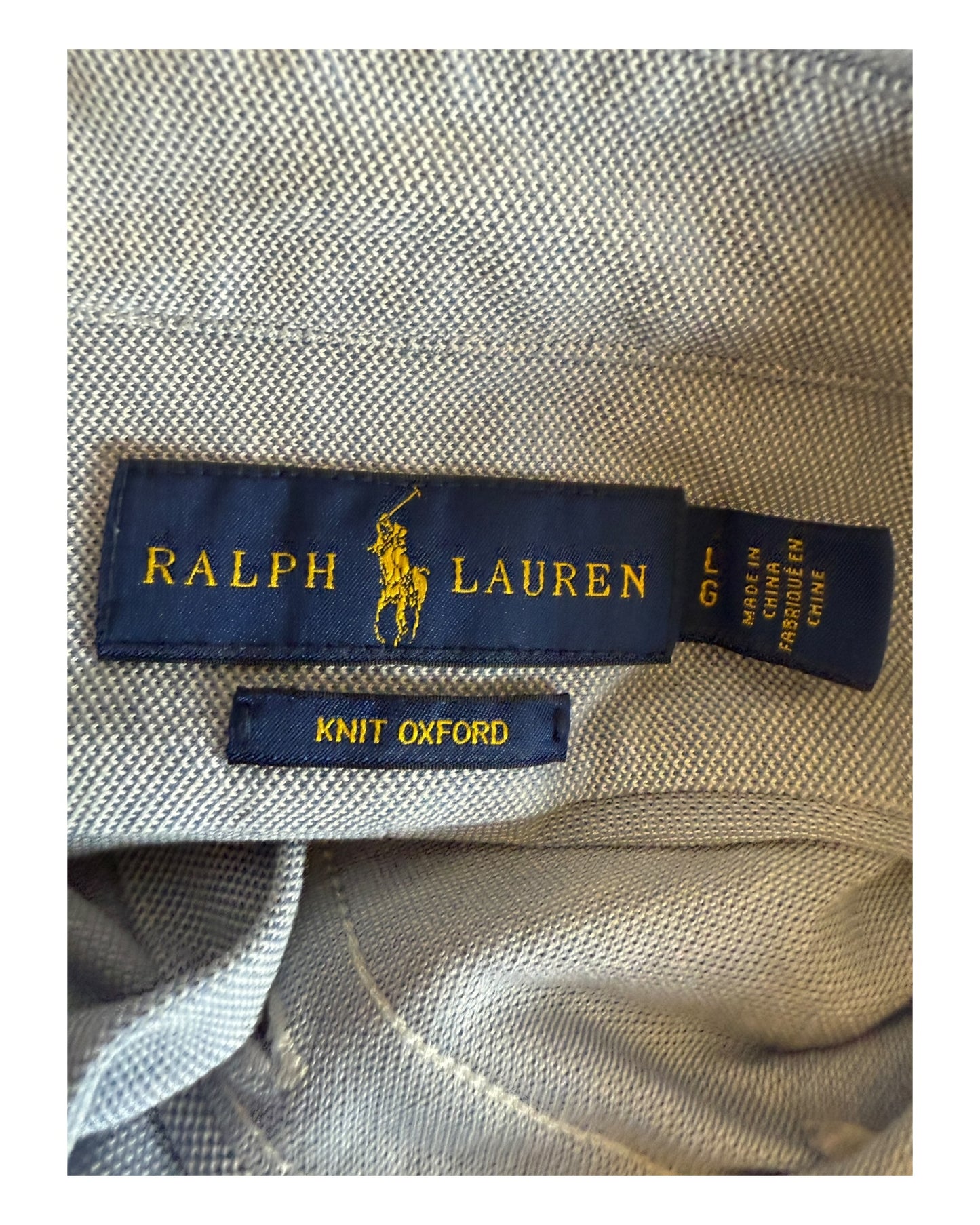 Polo Ralph Lauren Knit Oxfordhemd hellblau Größe L