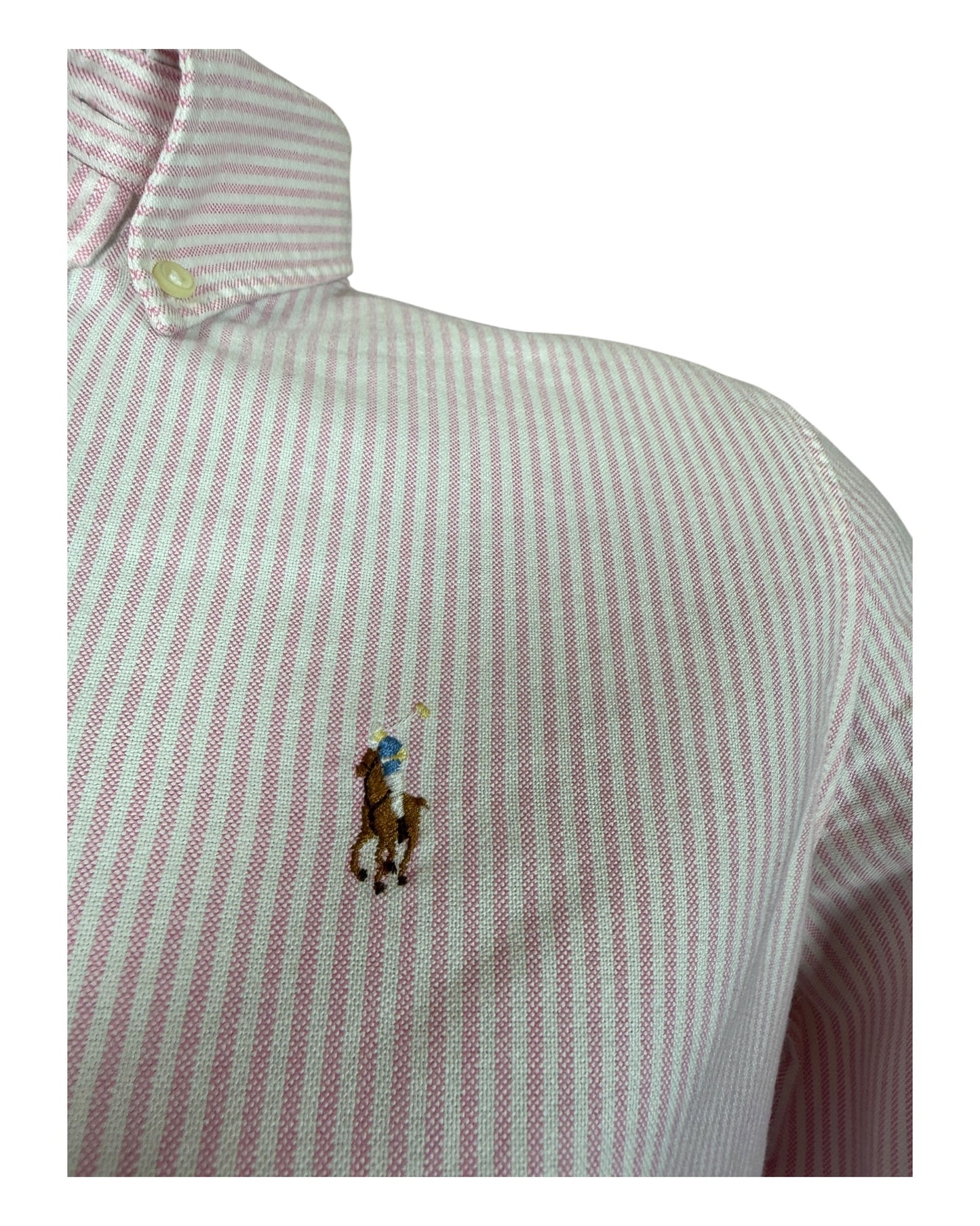 Polo Ralph Lauren Oxford Bluse rosa weiß gestreift Größe S