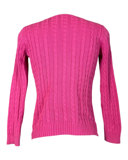 Polo Ralph Lauren Zopfmuster Pullover pink Größe S