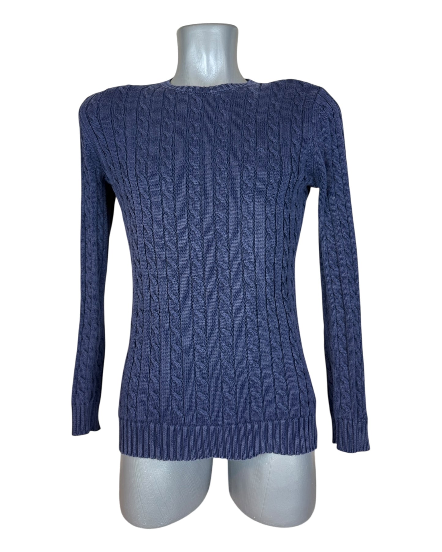 Polo Ralph Lauren Zopfmuster Pullover marineblau Größe S