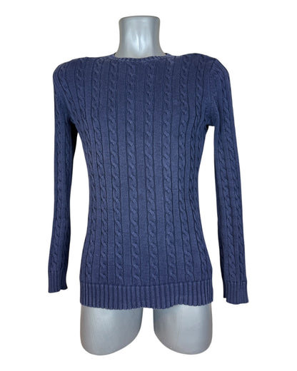 Polo Ralph Lauren Zopfmuster Pullover marineblau Größe S