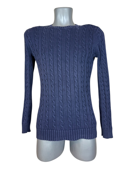 Polo Ralph Lauren Zopfmuster Pullover marineblau Größe S