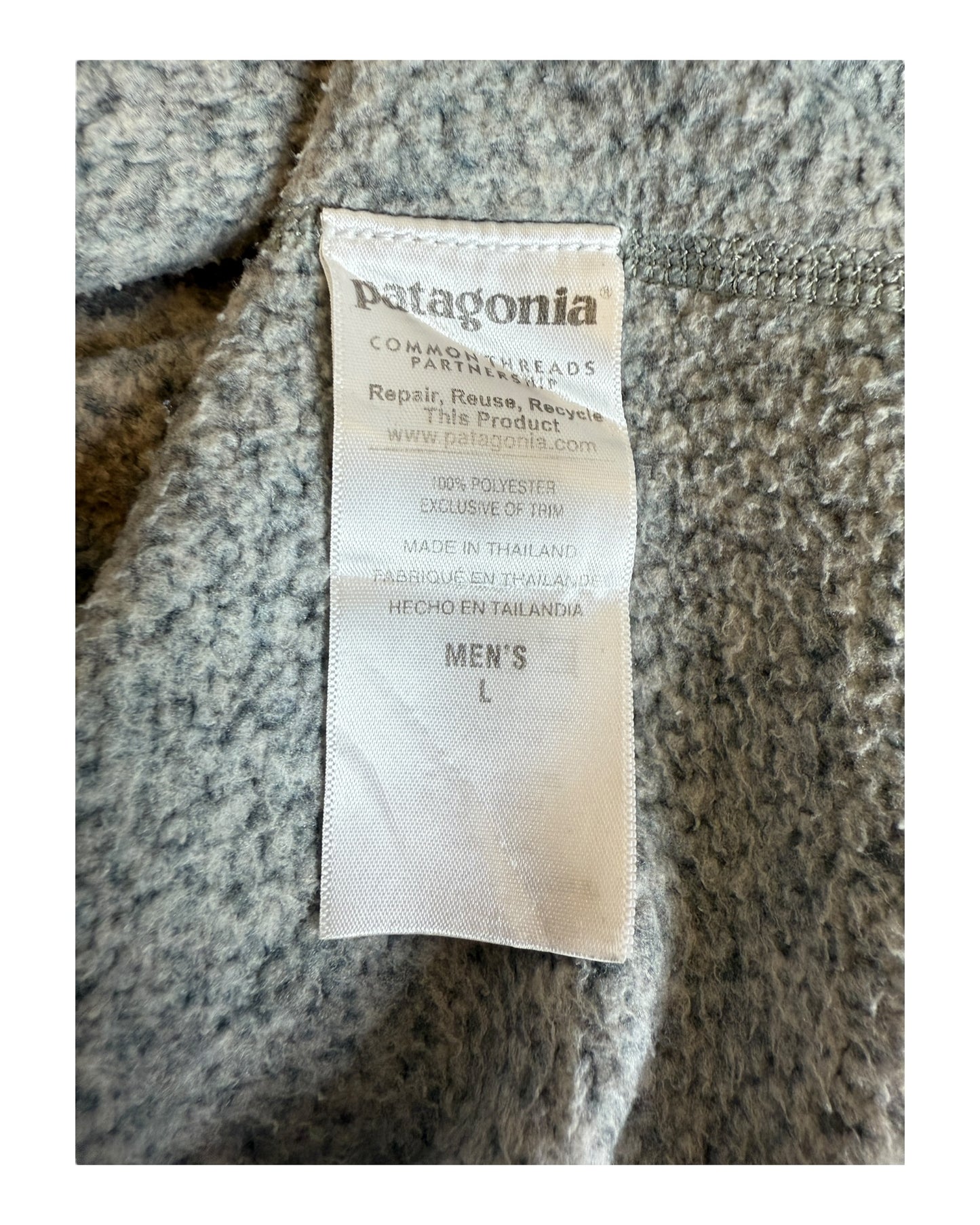 Patagonia Fleece Half Zip Pullover grau Größe L