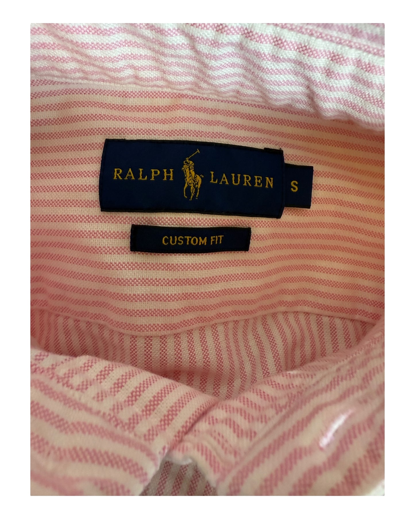 Polo Ralph Lauren Oxford Bluse rosa weiß gestreift Größe S