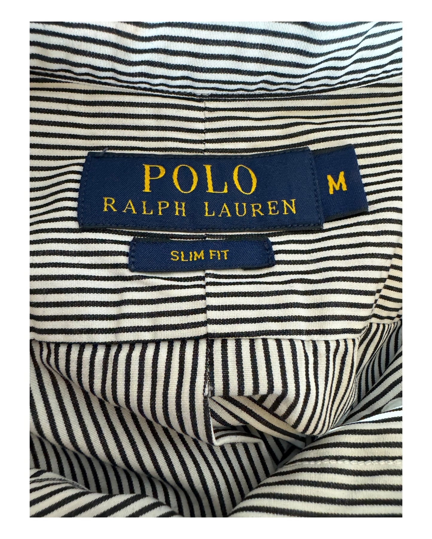 Polo Ralph Lauren Hemd schwarz weiß gestreift Größe M