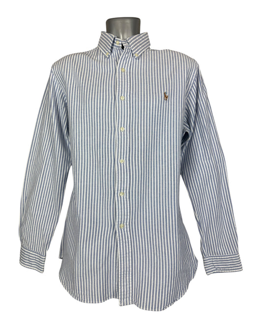Polo Ralph Lauren Oxfordhemd hellblau weiß gestreift Größe L