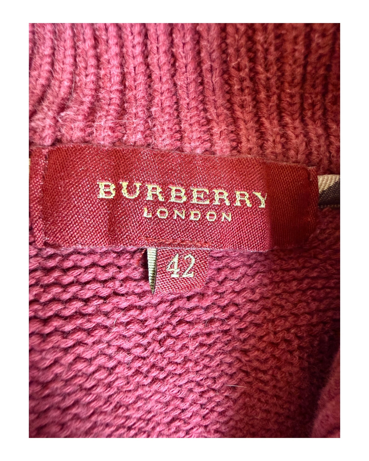 Burberry Strickjacke rot Größe XL