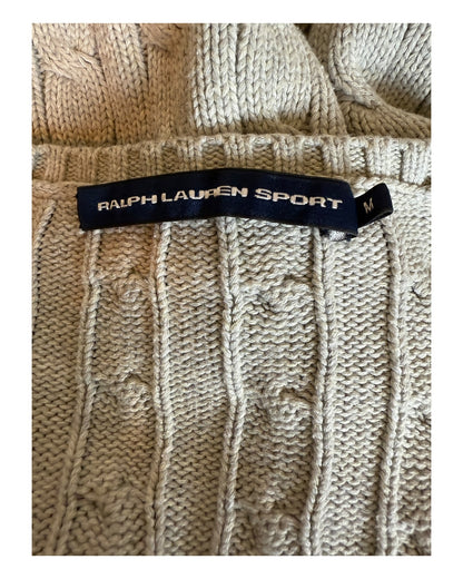 Polo Ralph Lauren Zopfmuster Pullover grau Größe M