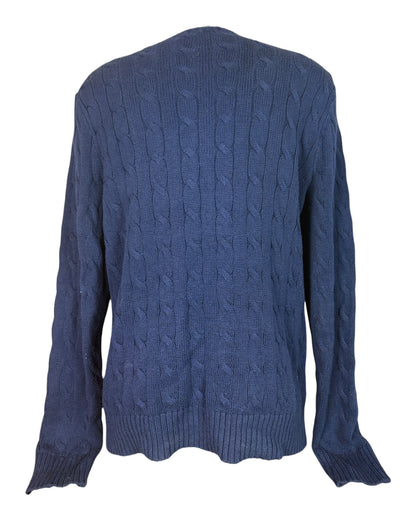 Polo Ralph Lauren Zopfmuster Pullover marineblau Größe M