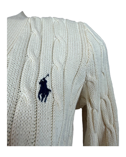 Polo Ralph Lauren Zopfmuster Cardigan beige Größe M