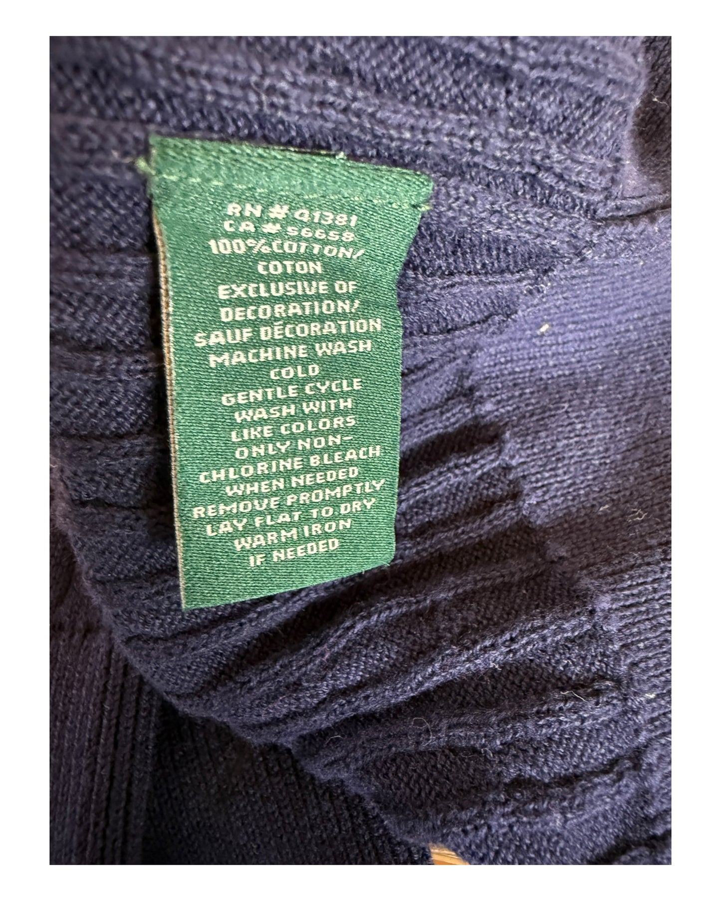 Polo Ralph Lauren Zopfmuster Strickjacke royalblau Größe L