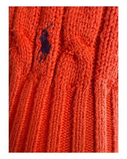 Polo Ralph Lauren Zopfmuster Pullover orange Größe M