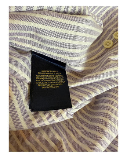 Polo Ralph Lauren Oxfordhemd Bluse flieder weiß gestreift Größe M