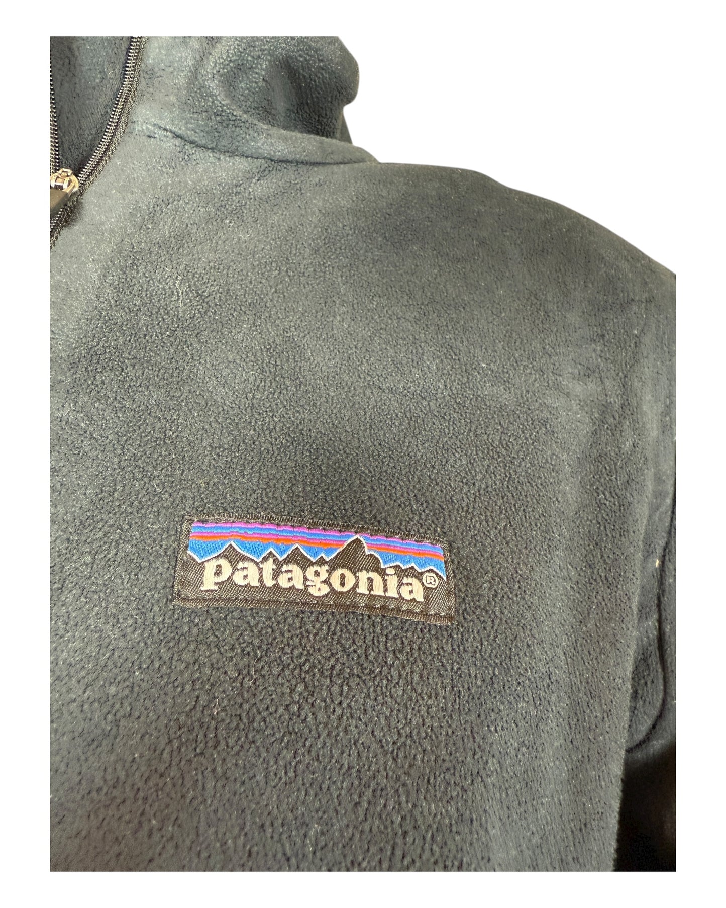Patagonia Fleece Half Zip Pullover schwarz Größe M