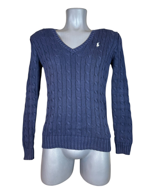 Polo Ralph Lauren Zopfmuster Pullover marineblau Größe S