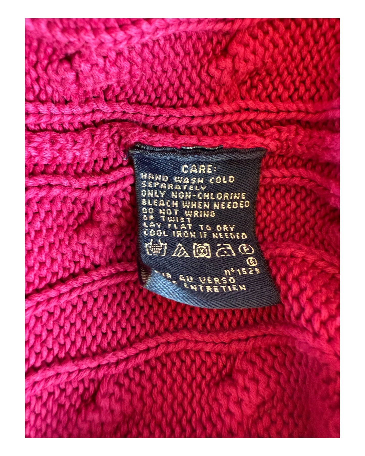 Polo Ralph Lauren Zopfmuster Pullover pink Größe S