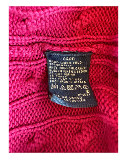 Polo Ralph Lauren Zopfmuster Pullover pink Größe S