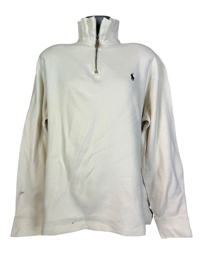 Polo Ralph Lauren Half Zip Pullover weiß Größe XL