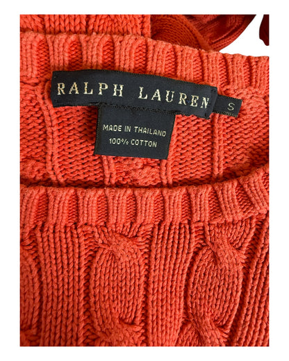 Polo Ralph Lauren Zopfmuster Pullover rot Größe S