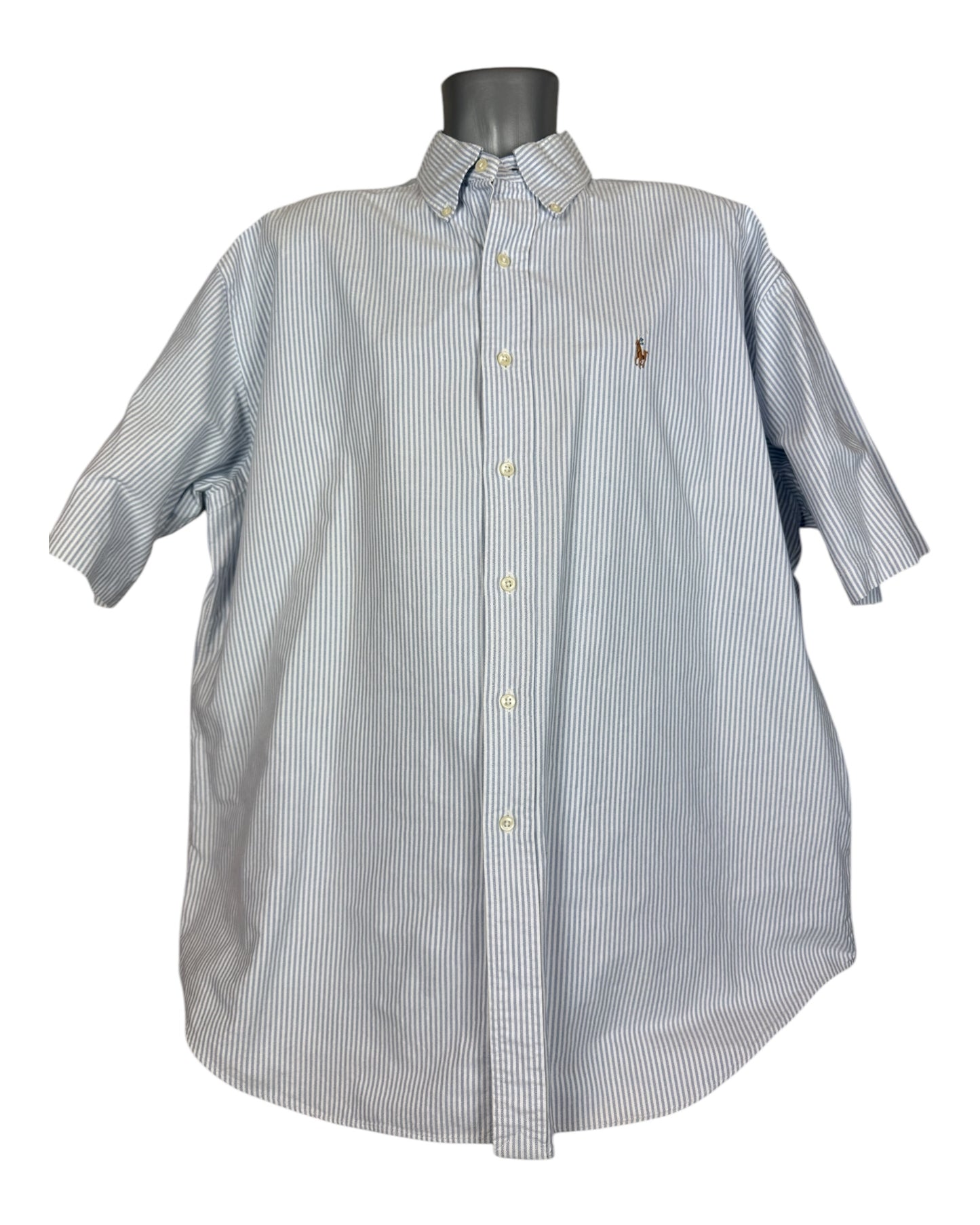 Polo by Ralph Lauren Kurzarmhemd blau weiß gestreift Größe XL
