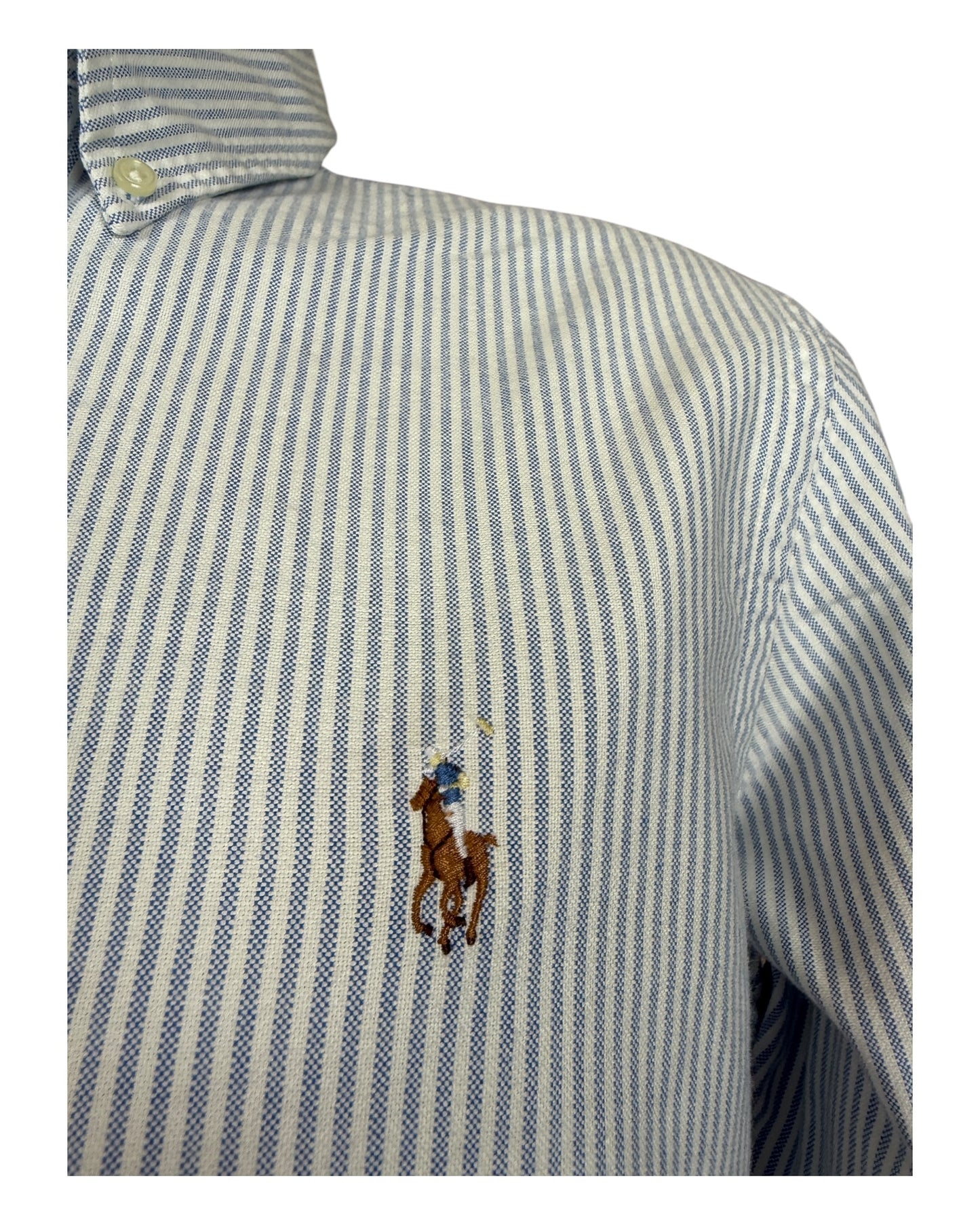 Polo Ralph Lauren Oxfordhemd hellblau weiß gestreift Größe M
