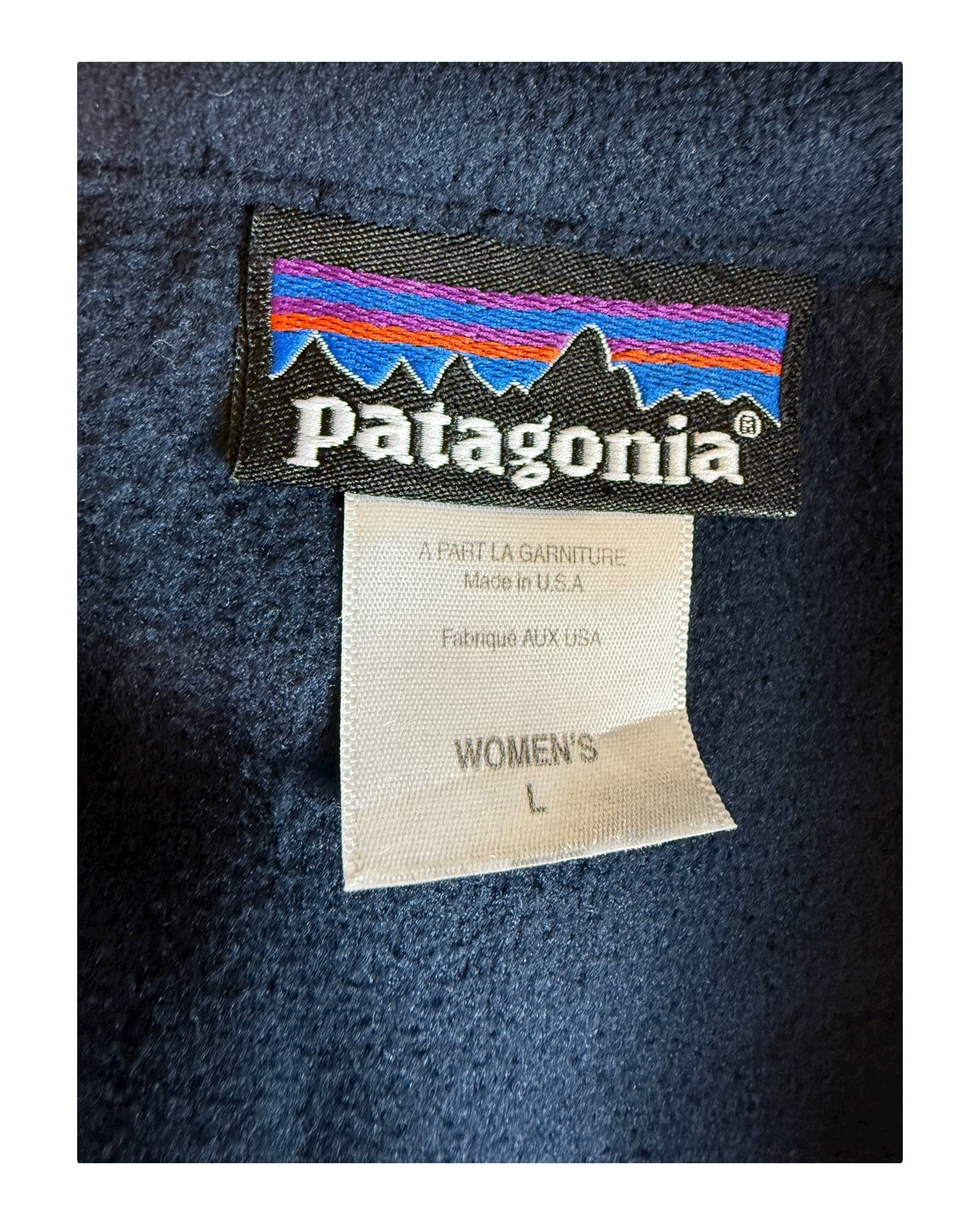 Patagonia Fleece Jacke marineblau Größe L