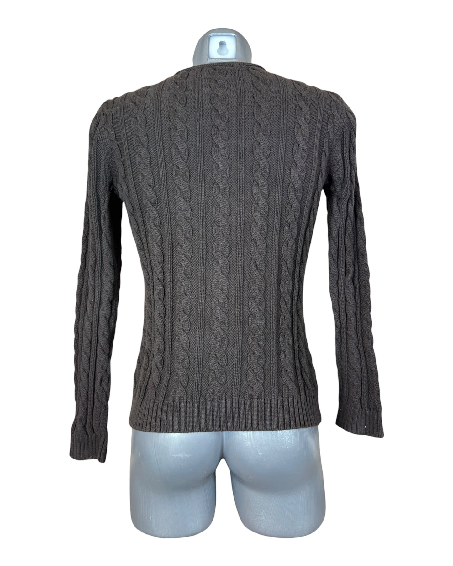 Polo Ralph Lauren Zopfmuster Pullover braun Größe M