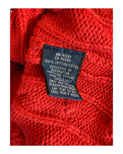 Polo Ralph Lauren Zopfmuster Pullover rot Größe M