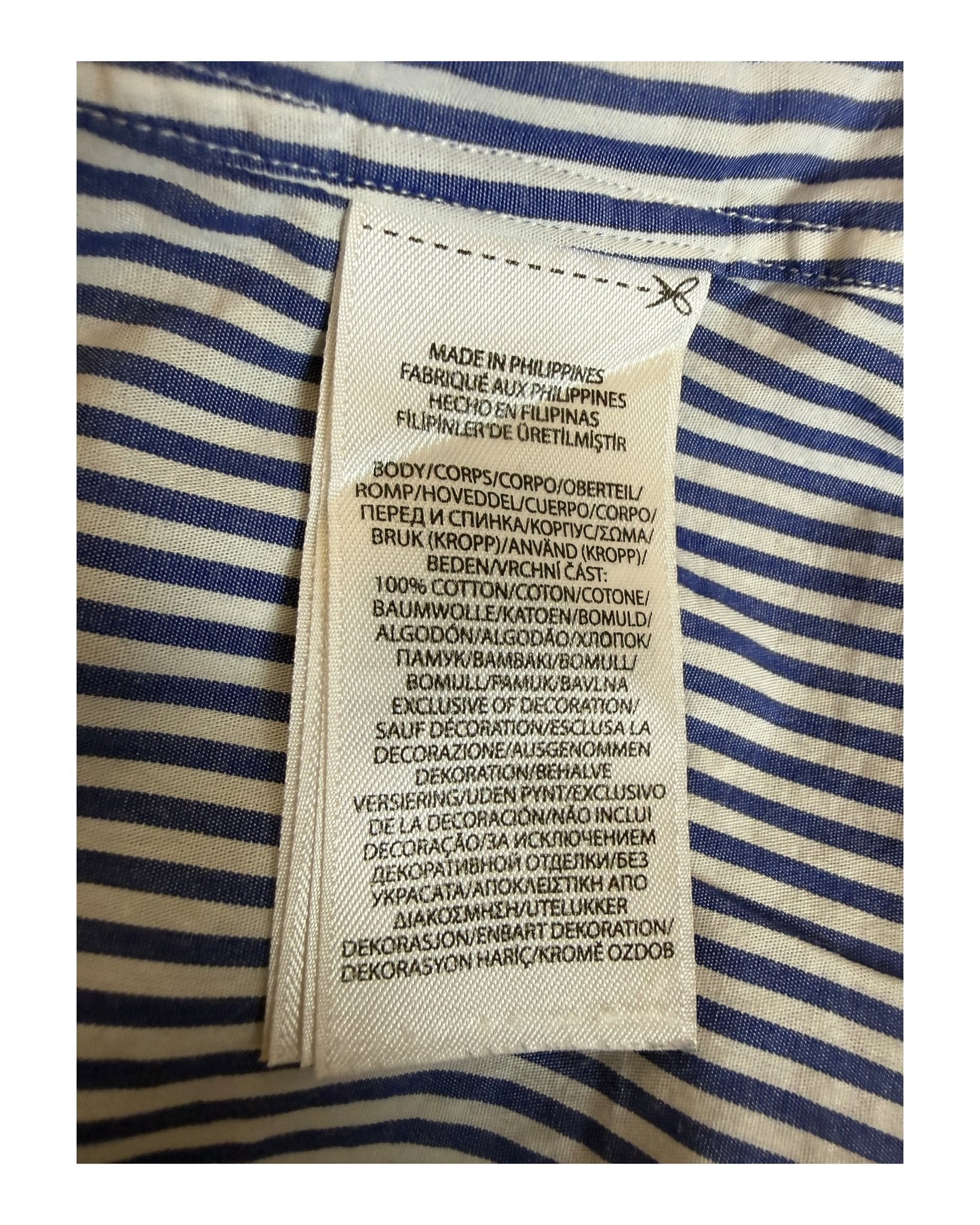 Polo Ralph Lauren Hemd blau weiß gestreift Größe M