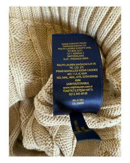 Polo Ralph Lauren Zopfmuster Pullover beige Größe S