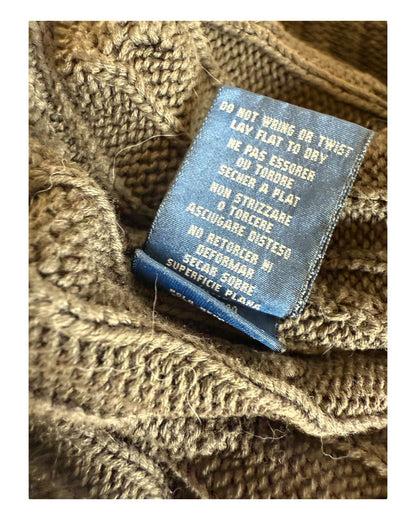 Polo Ralph Lauren Zopfmuster Pullover braun Größe M