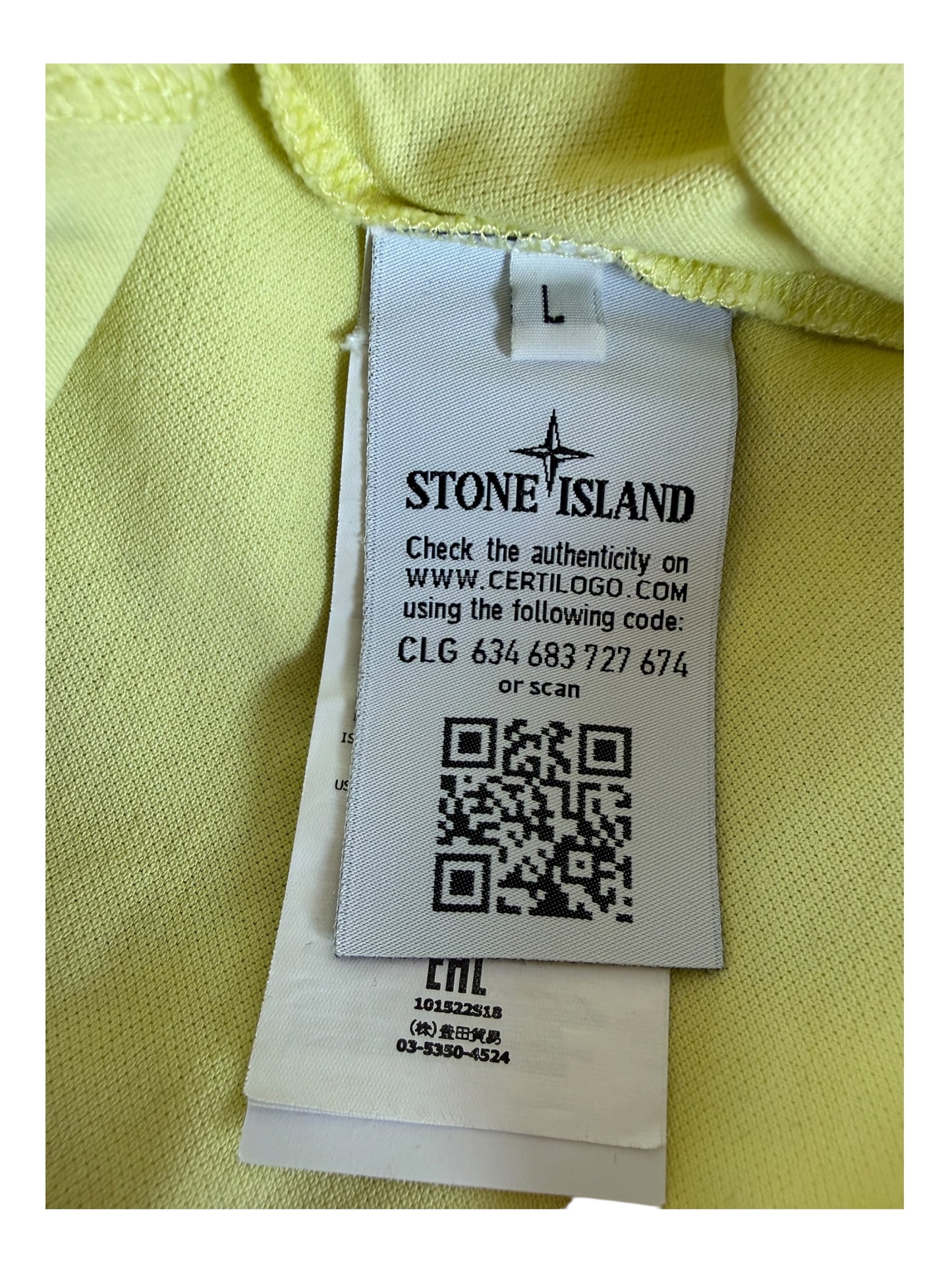 Stone Island Poloshirt gelb Größe L