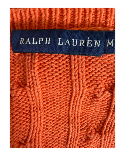 Polo Ralph Lauren Zopfmuster Pullover orange Größe M