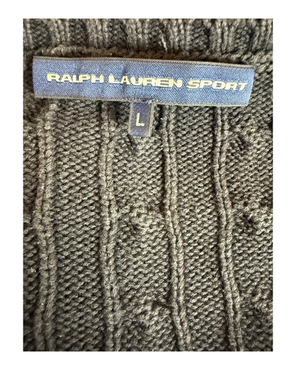 Polo Ralph Lauren Zopfmuster Pullover schwarz Größe L