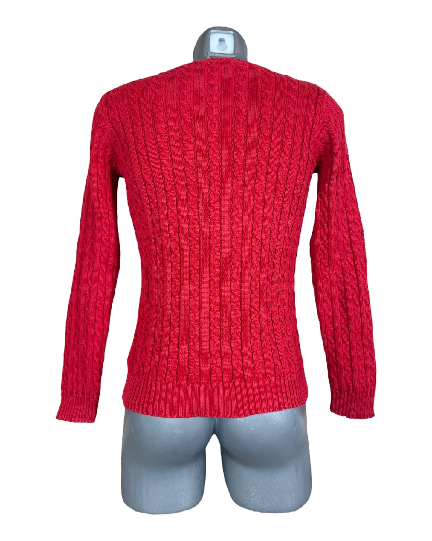 Polo Ralph Lauren Zopfmuster Pullover rot Größe S