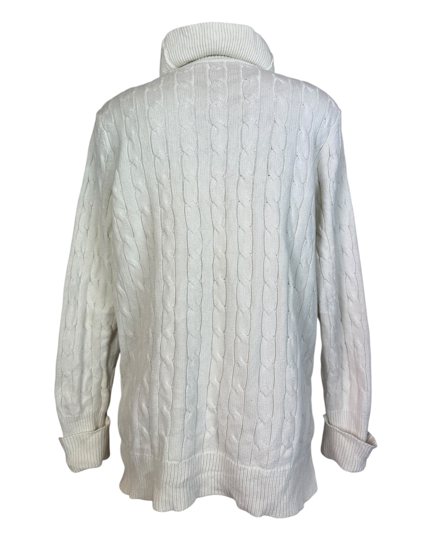 Polo Ralph Lauren Rollkragenpullover weiß Größe XL