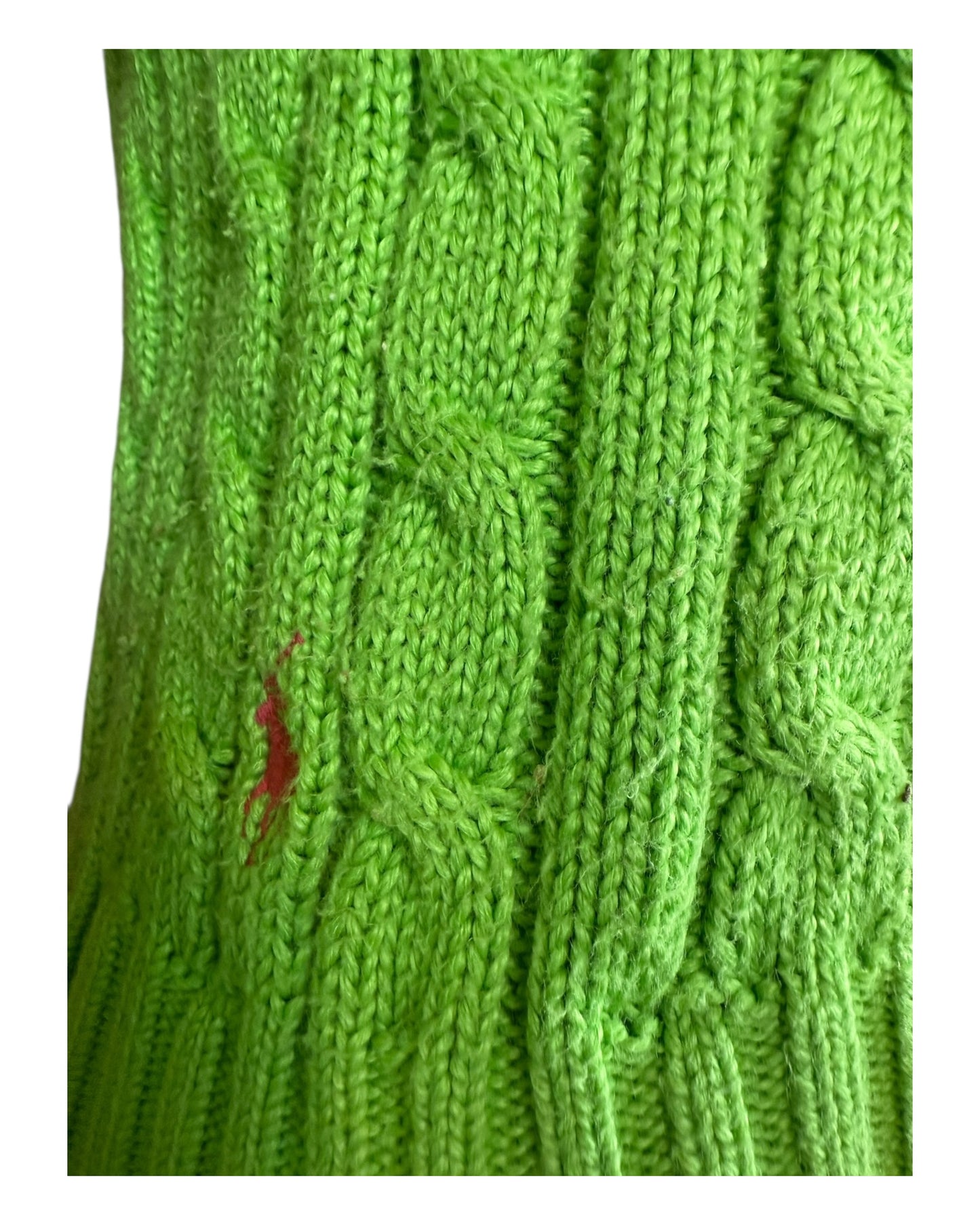 Polo Ralph Lauren Zopfmuster Pullover grün Größe M