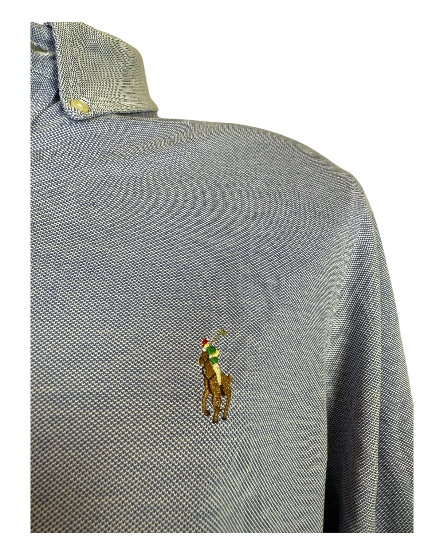 Polo Ralph Lauren Knit Oxfordhemd hellblau Größe L