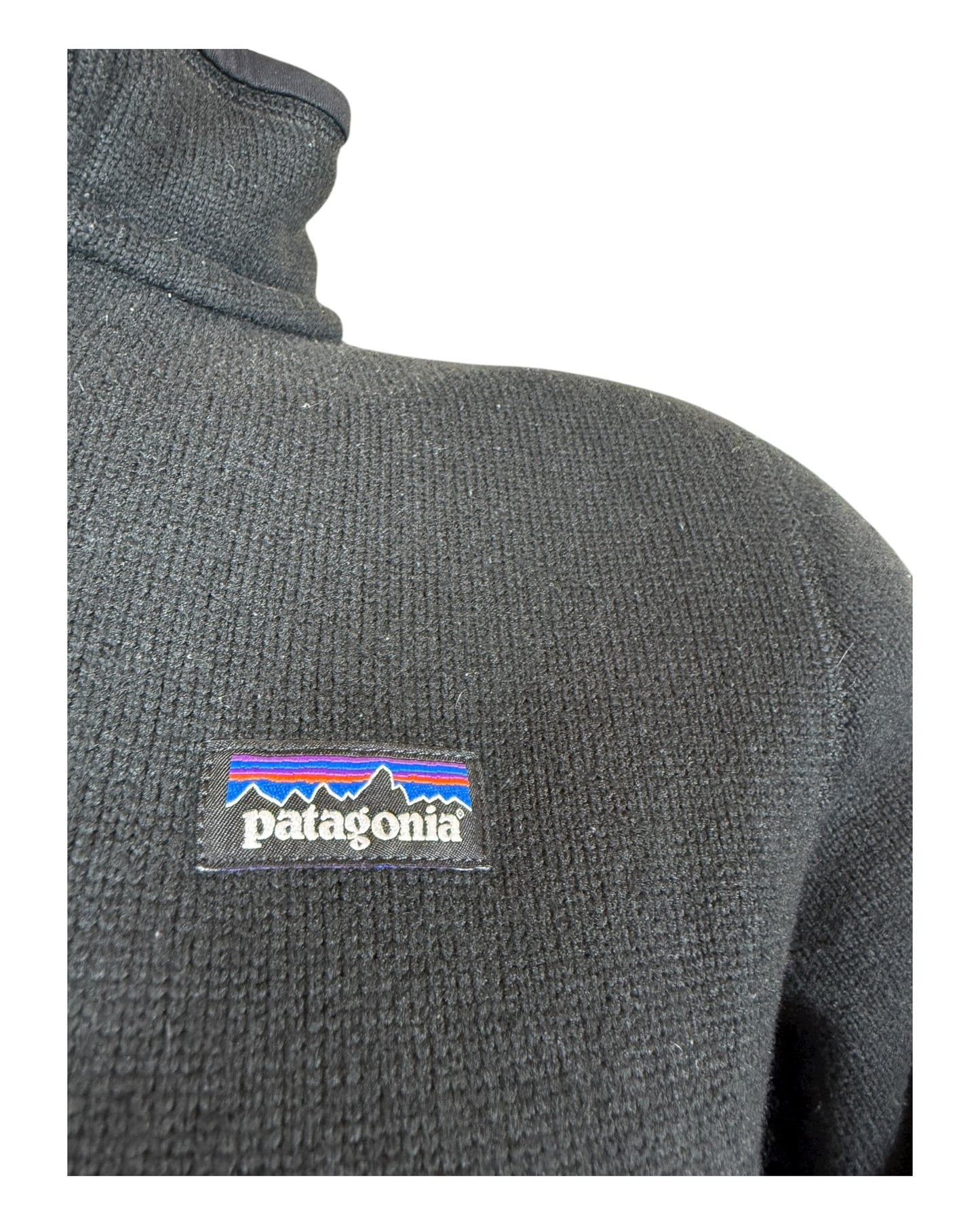 Patagonia Fleece Half Zip Pullover schwarz Größe S