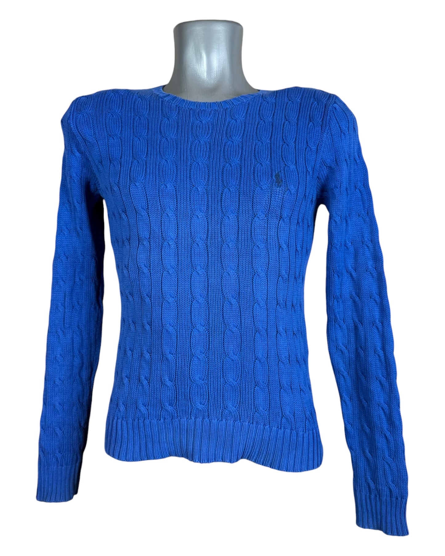 Polo Ralph Lauren Zopfmuster Pullover blau Größe M