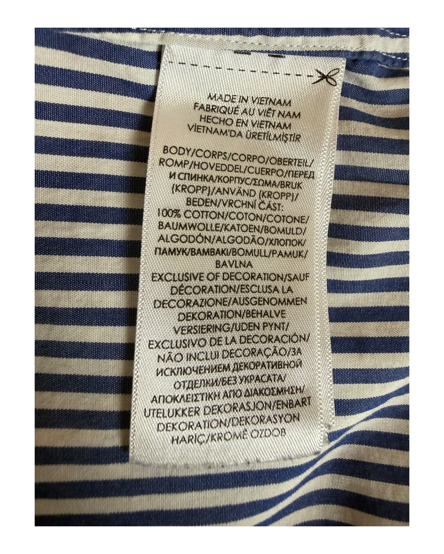 Polo Ralph Lauren Hemd blau weiß gestreift Größe L