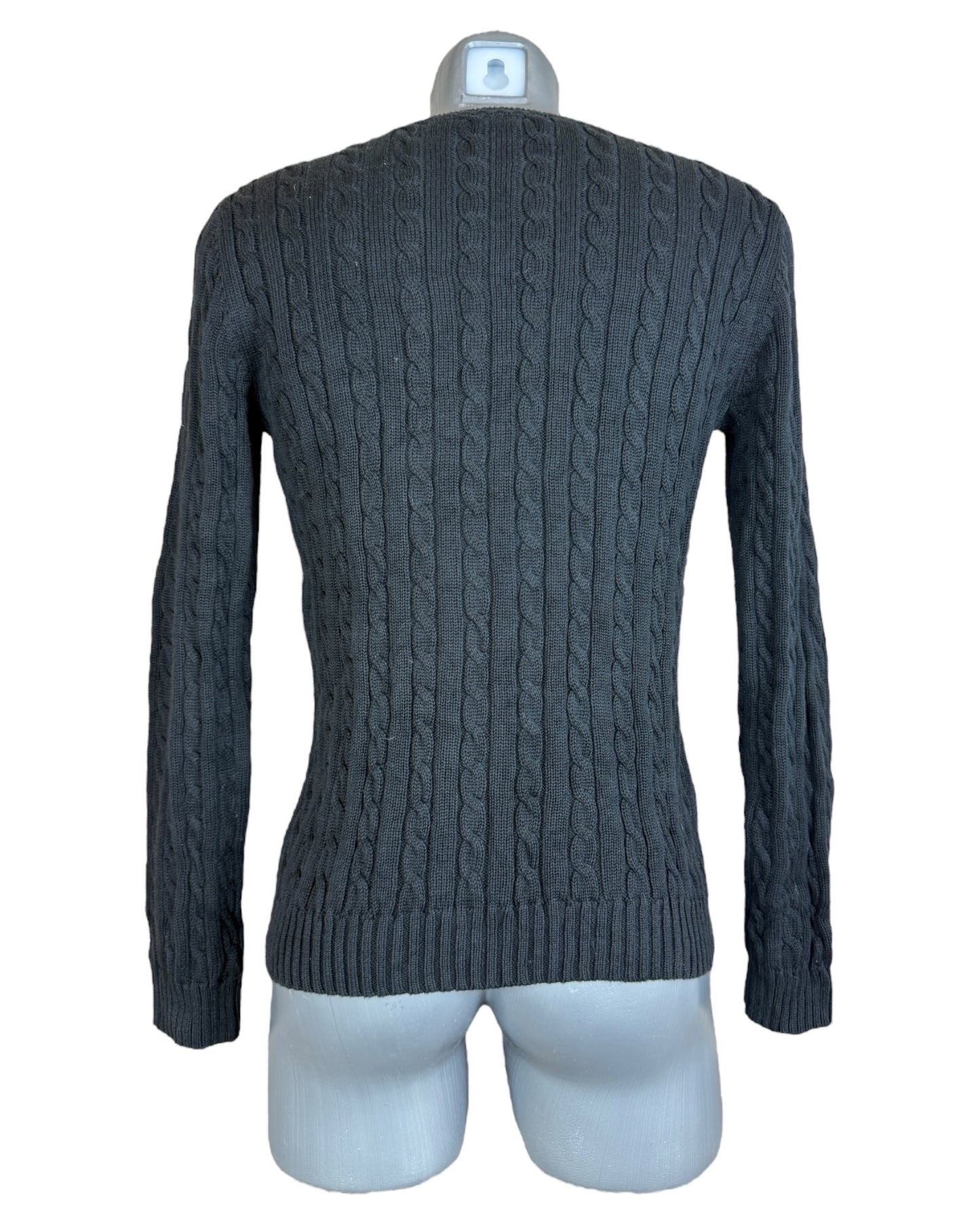 Polo Ralph Lauren Zopfmuster Pullover schwarz Größe M