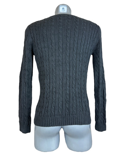 Polo Ralph Lauren Zopfmuster Pullover schwarz Größe M