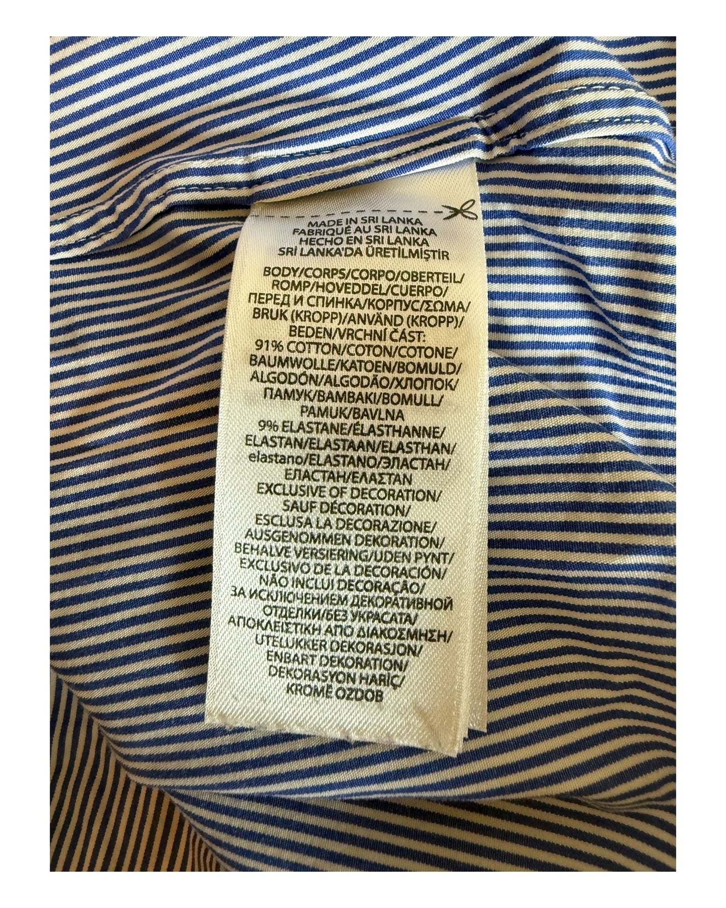 Polo Ralph Lauren Hemd blau weiß gestreift Größe M
