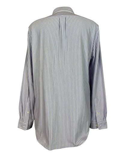 Polo Ralph Lauren Knit Oxfordhemd flieder weiß gestreift Größe L