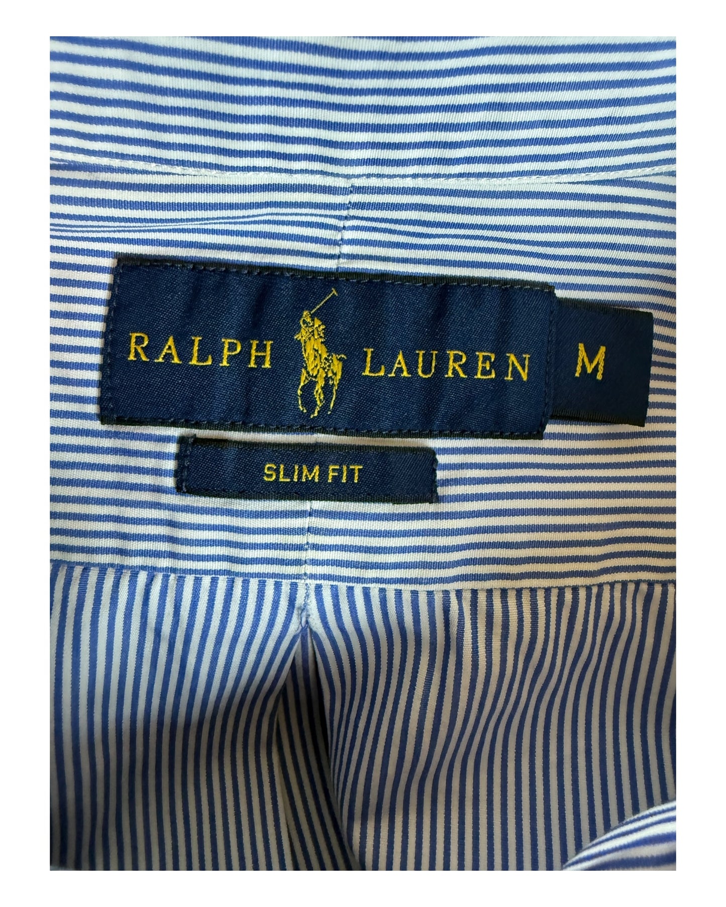 Polo Ralph Lauren Hemd blau weiß gestreift Größe M