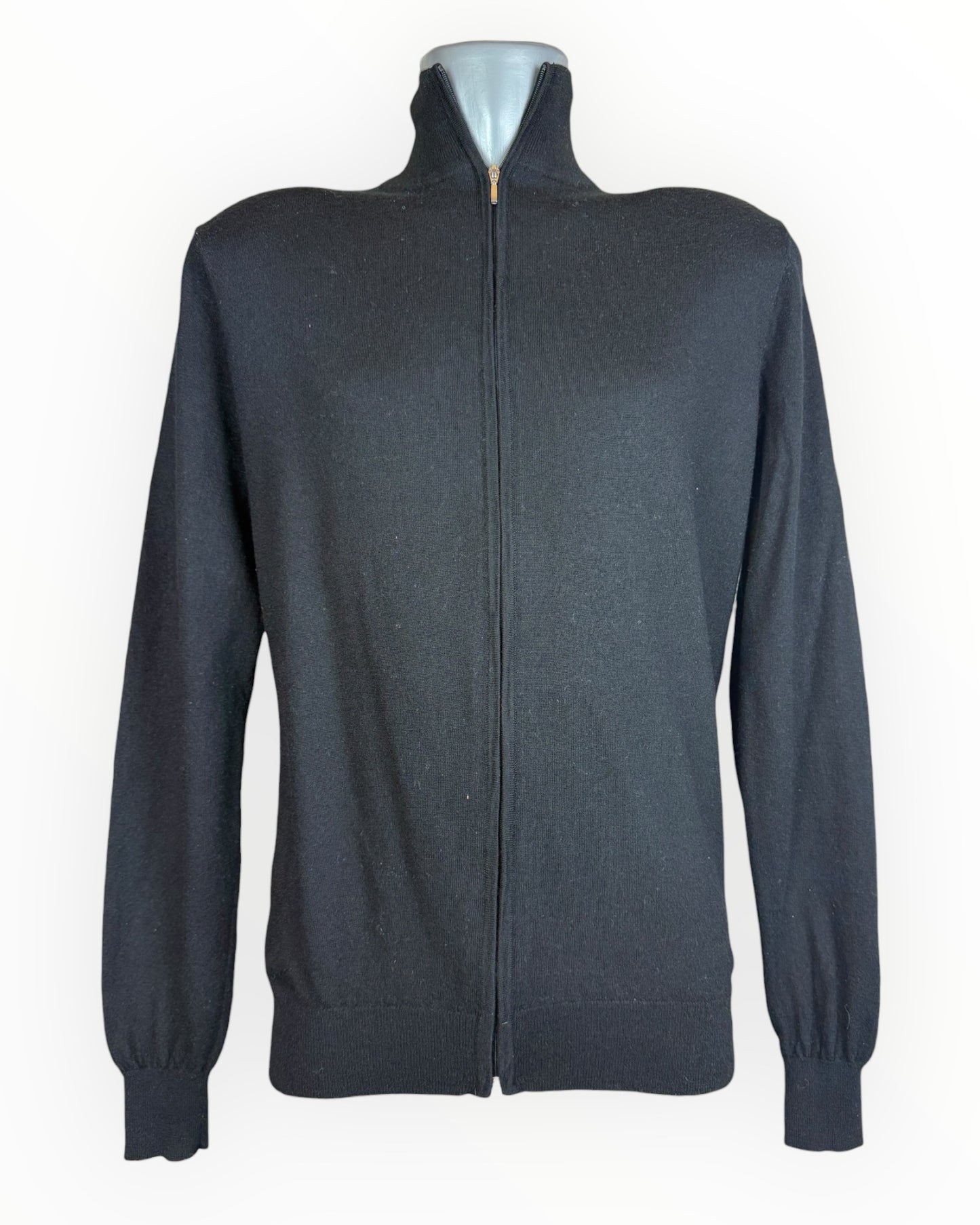 Suit Supply Strickjacke Merinowolle schwarz Größe L